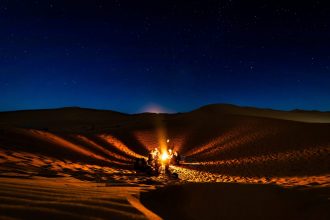 landscape photo of mountains during nighttime