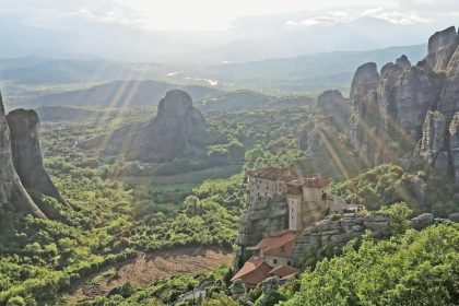 aerial photography of mountain
