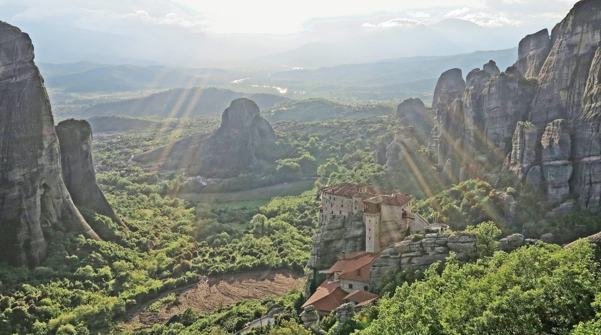aerial photography of mountain