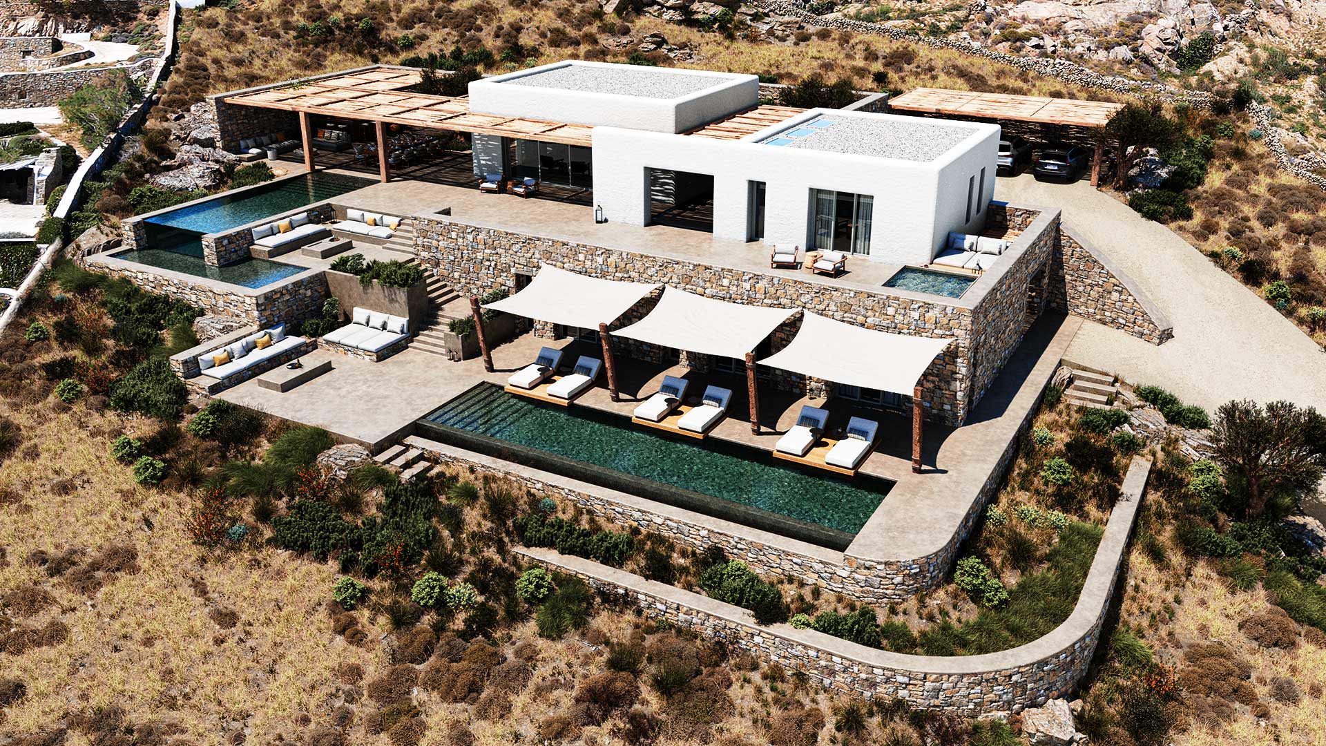 Villa F-Livadi : Η νέα πολυτελής κατοικία του Florios Group στο Καλό Λιβάδι της Μυκόνου - Ταξιδιωτικά Tips