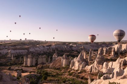 hot air balloons on air