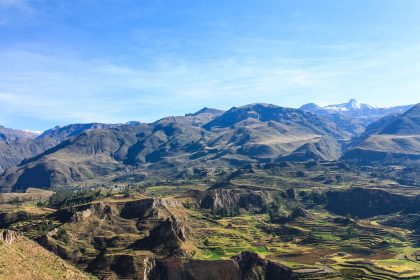 colca canyon, canyon, terraces