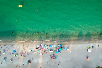 people on beach during daytime